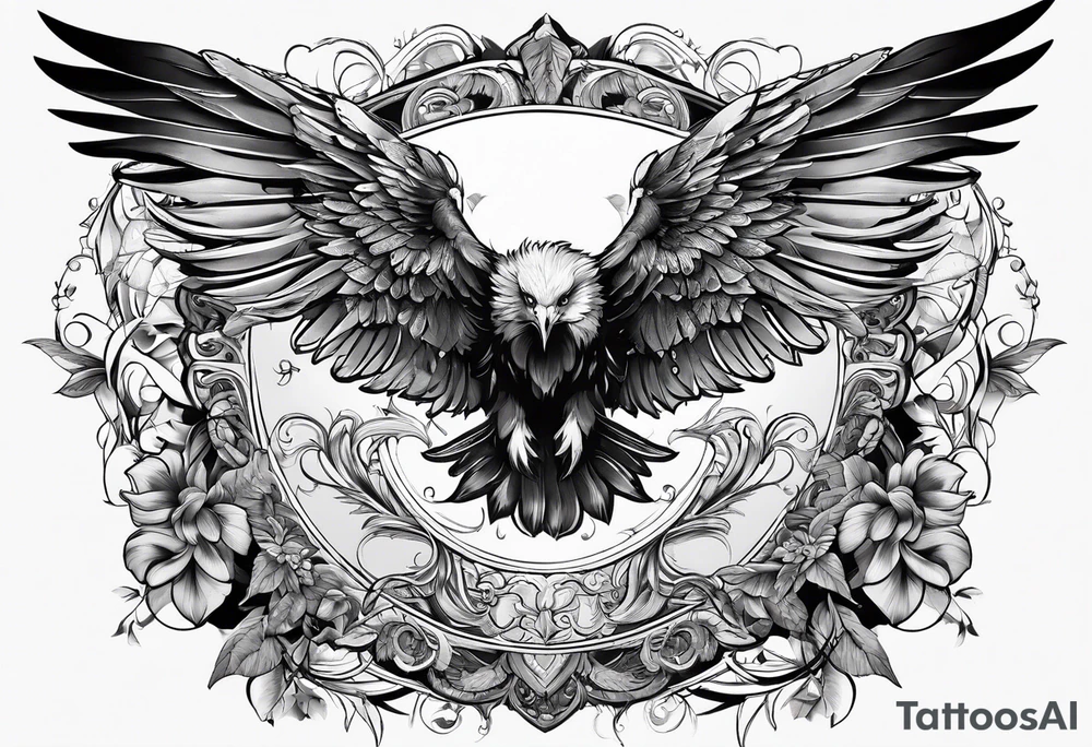 wings of various elements tattoo idea