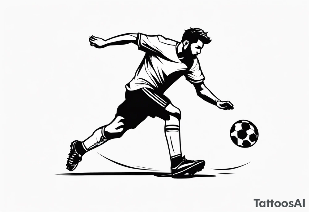 PERSON WITH FOOTBALL tattoo idea