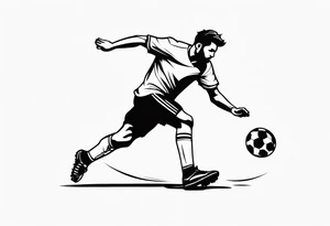 PERSON WITH FOOTBALL tattoo idea