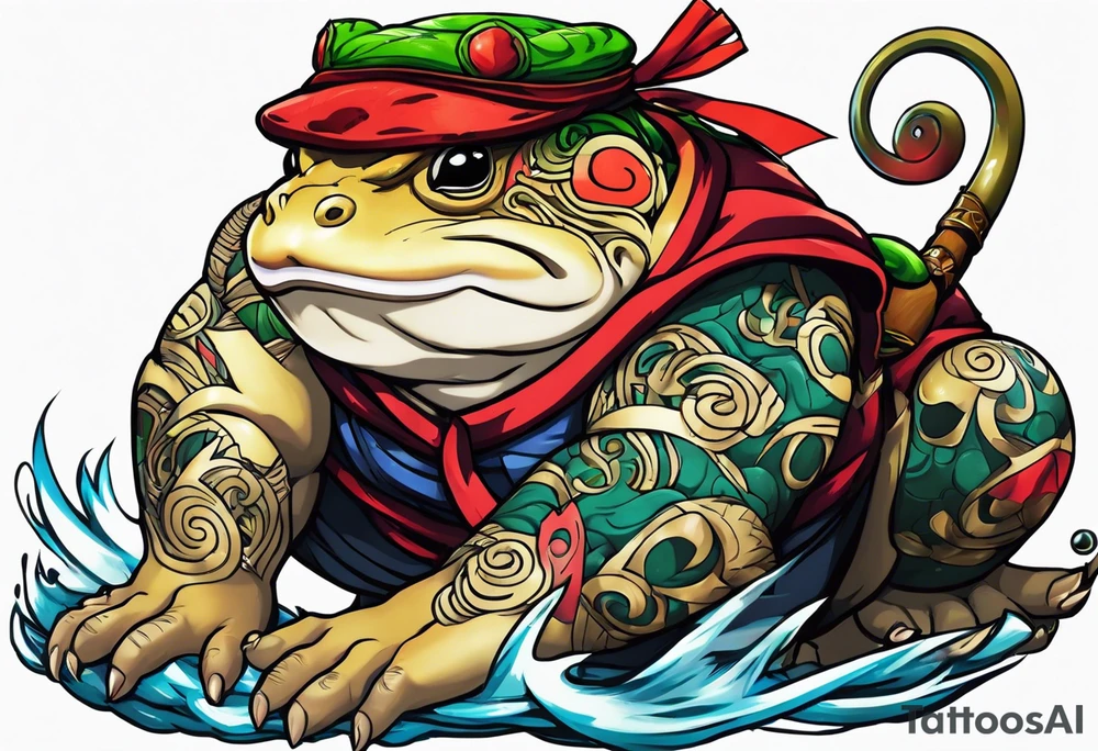 Jiraiya Naruto Gamakichi toad tattoo idea
