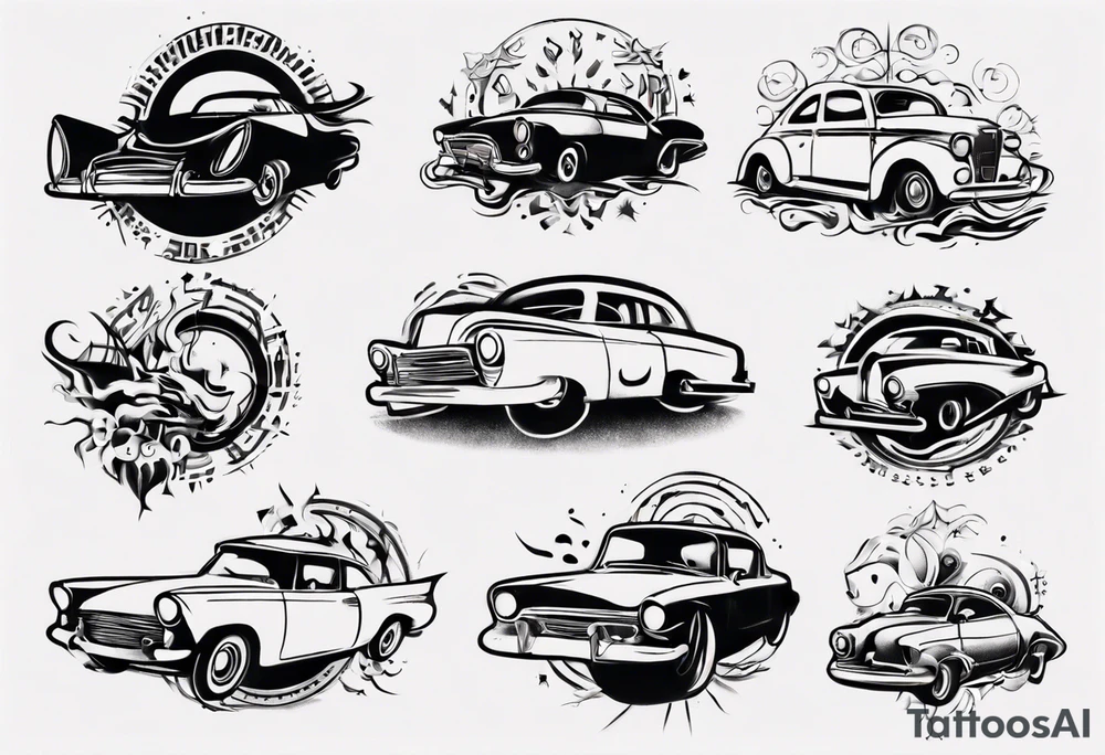 Car dancing tattoo idea