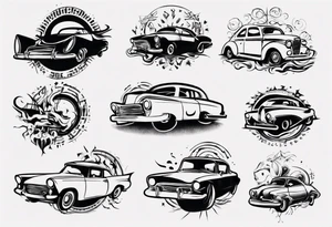 Car dancing tattoo idea