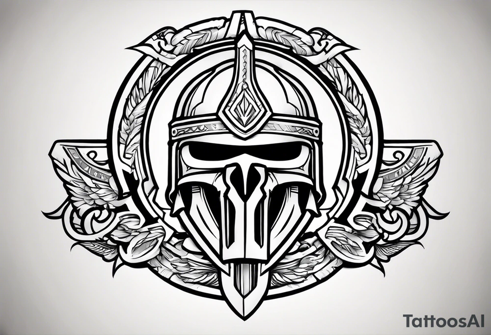 Valhalla soldier 
helmet tattoo idea