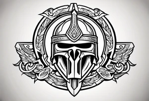 Valhalla soldier 
helmet tattoo idea