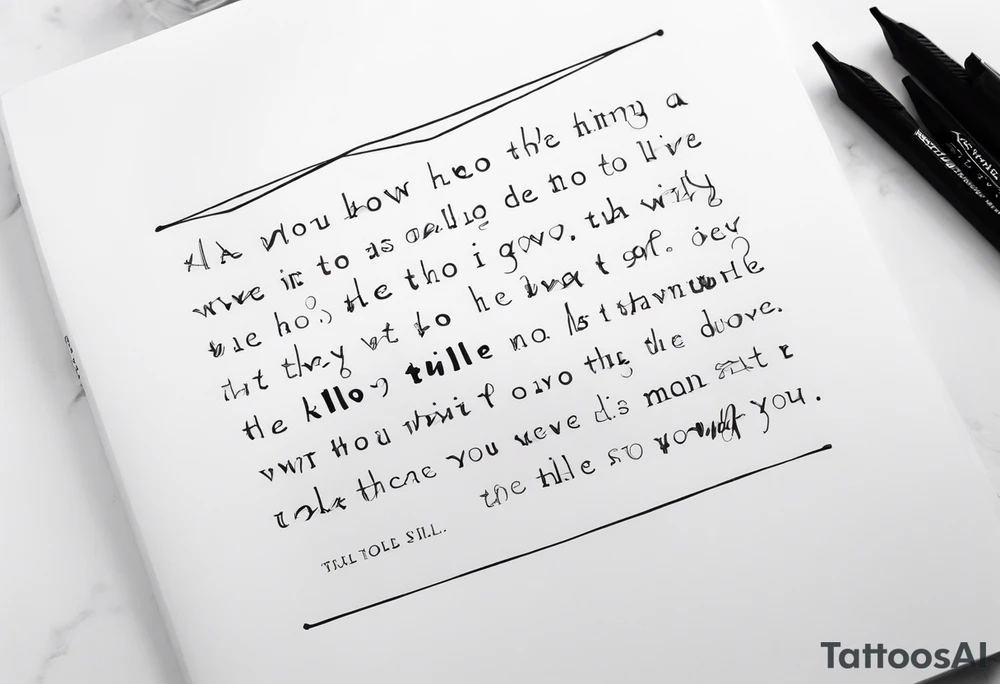 Quote from the Bible tattoo idea
