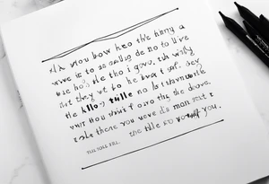 Quote from the Bible tattoo idea