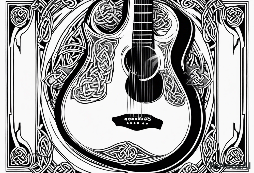 Celtic knot electric guitar tattoo idea