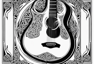 Celtic knot electric guitar tattoo idea