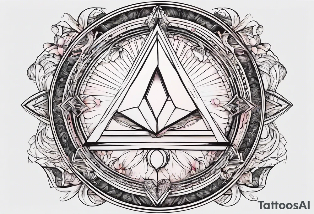 letter delta inside a circle, subtle, girly, simplistic tattoo idea