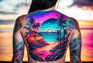 Synthwave tattoo idea