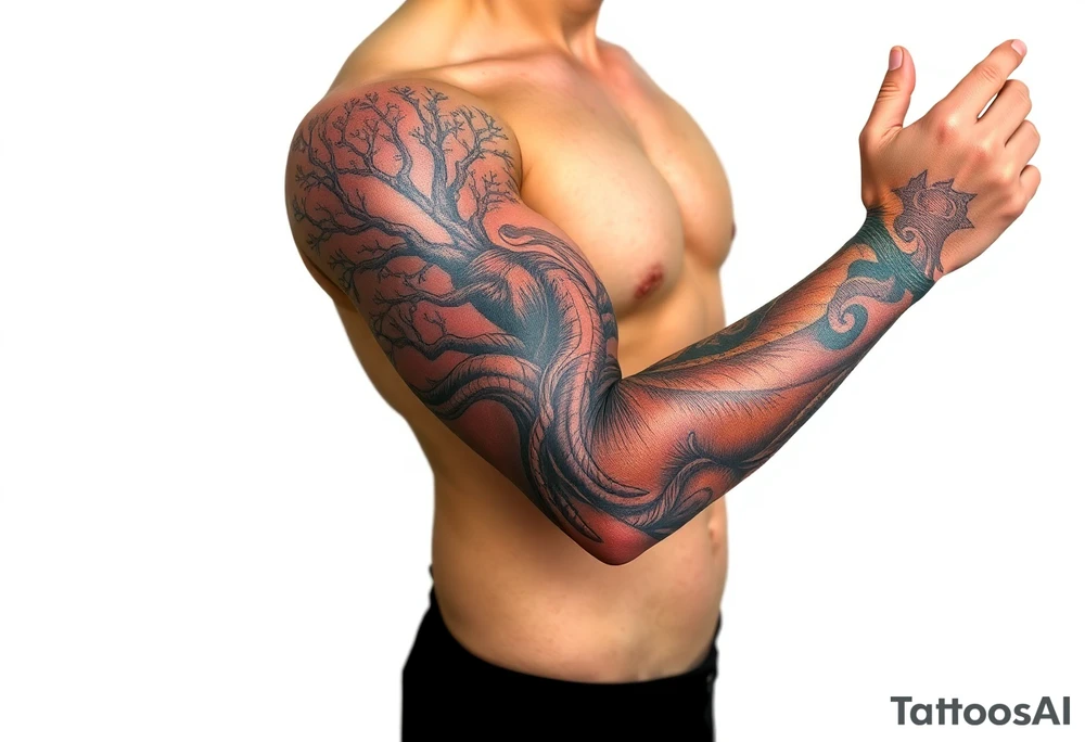 Tree covering entire arm/hand tattoo idea