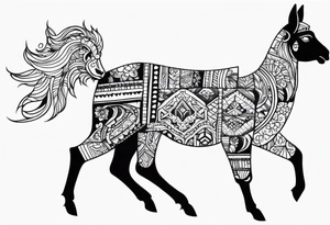 Stylized Llama tattoo idea