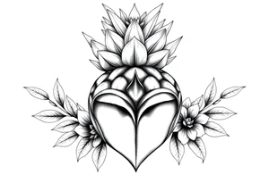 Crown pineapple vagina and anus tattoo idea