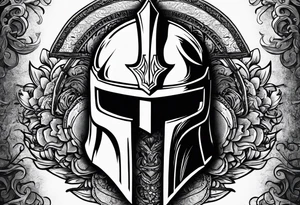 If you’re going thru hell keep going text wrapped around a spartan helmet. tattoo idea