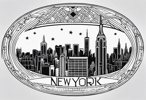 new york and florida small tattoo idea