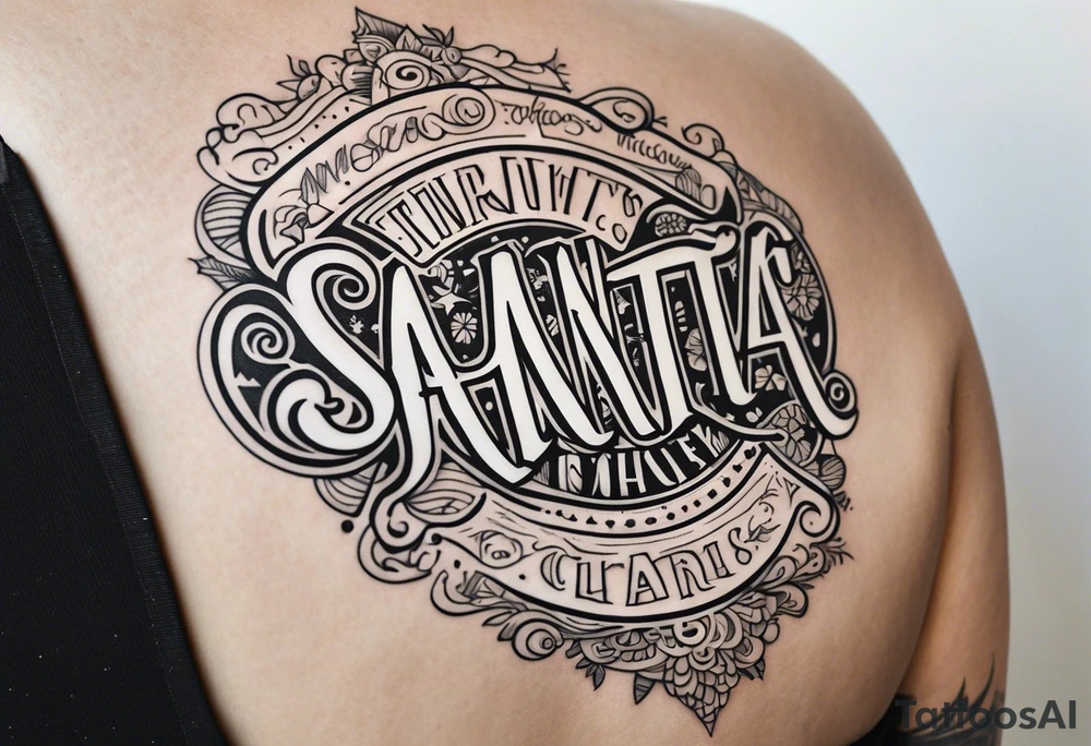 My moms name, Santa Cruz tattoo idea