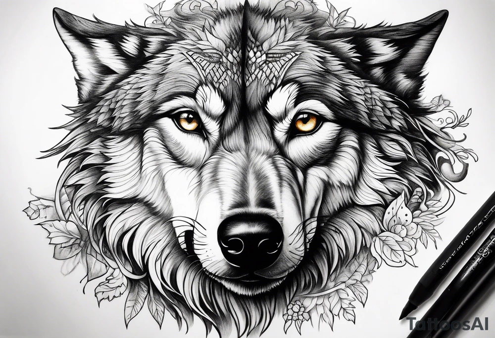 Wolf eyes tattoo idea