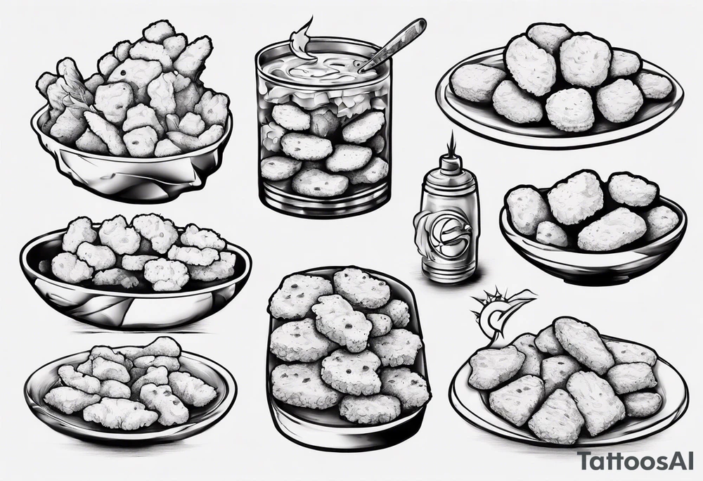 Chicken nuggets tattoo idea