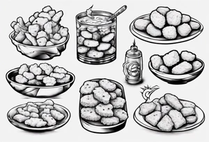Chicken nuggets tattoo idea