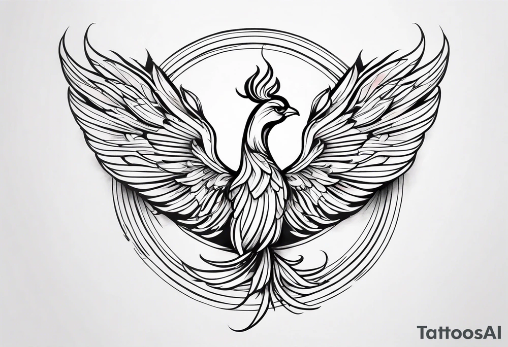 small phoenix tattoo idea