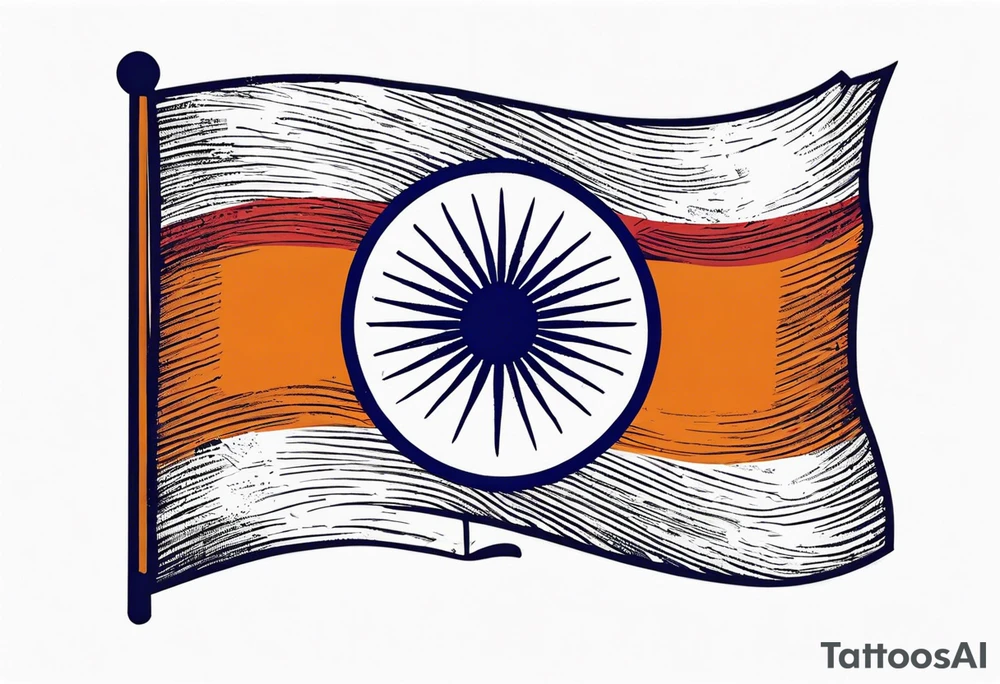 Indian Flag with an FAZE letters tattoo idea