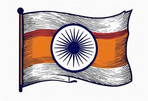 Indian Flag with an FAZE letters tattoo idea