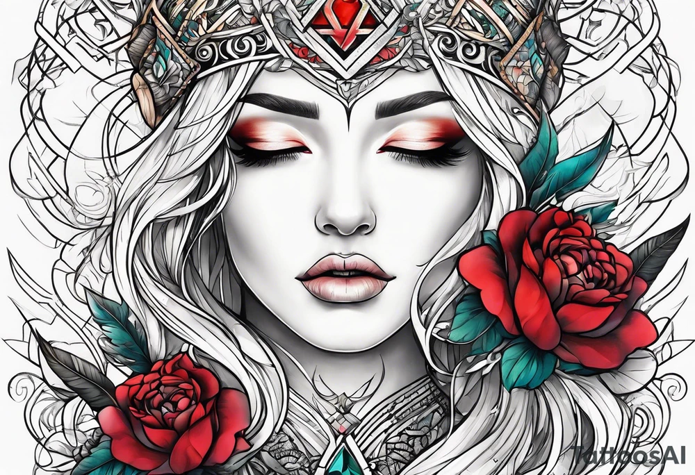 Twin flame linear symbol tattoo idea