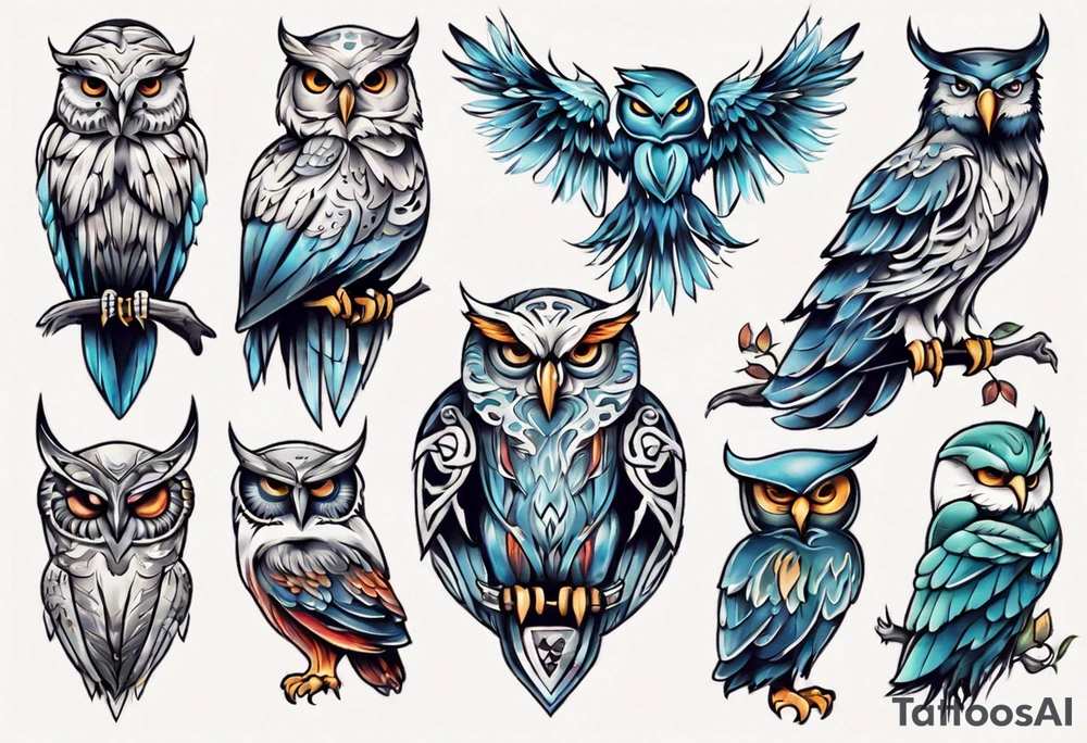 Eule tattoo idea