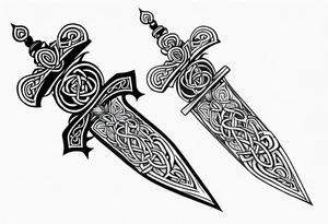 Celtic dagger tattoo idea
