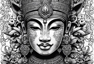 angkor wat face tattoo idea