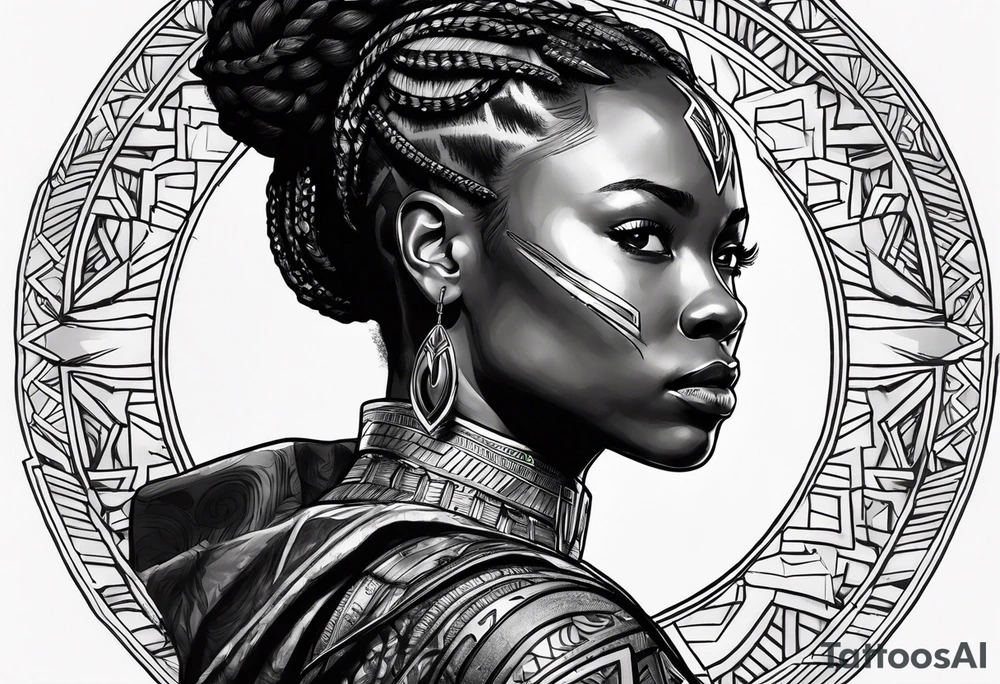 Shuri as the black panther tattoo idea