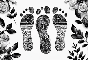 vegan footprints tattoo idea