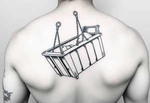 Hooker hanging out of a dumpster dead tattoo idea