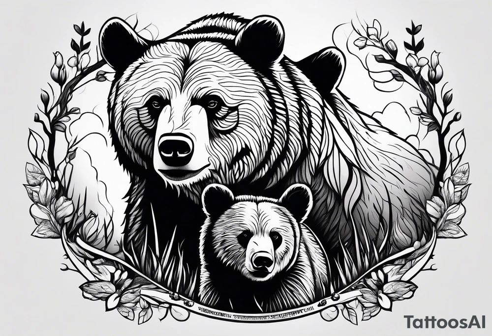 mamma bear and cub tattoo idea