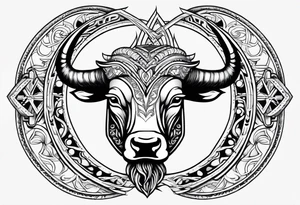 Gemini and taurus symbols intertwined tattoo idea