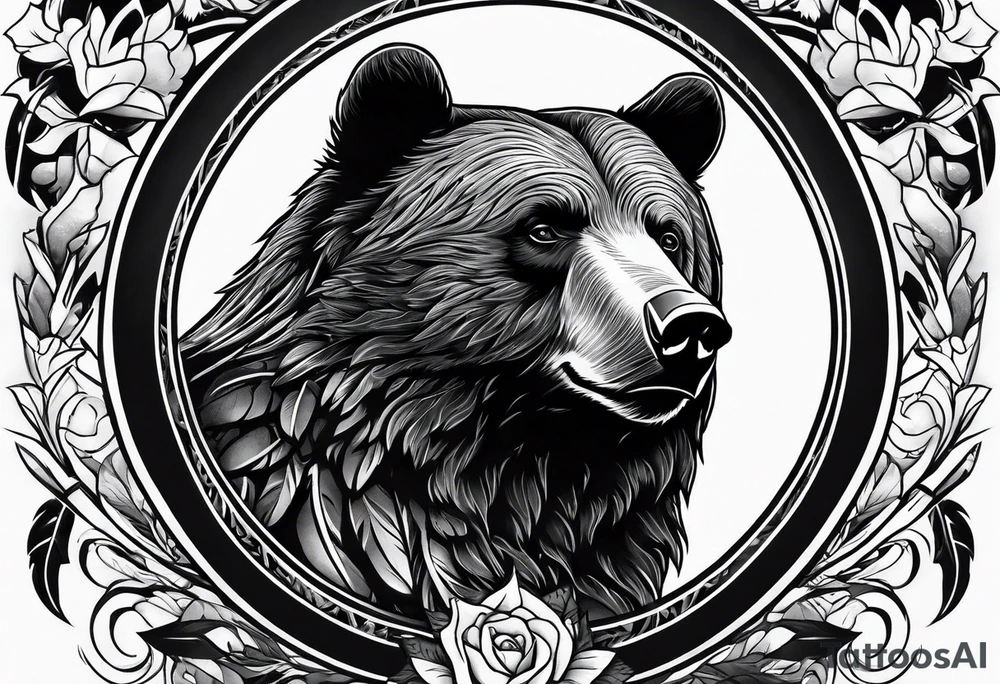 bear and raven tattoo idea