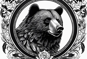 bear and raven tattoo idea