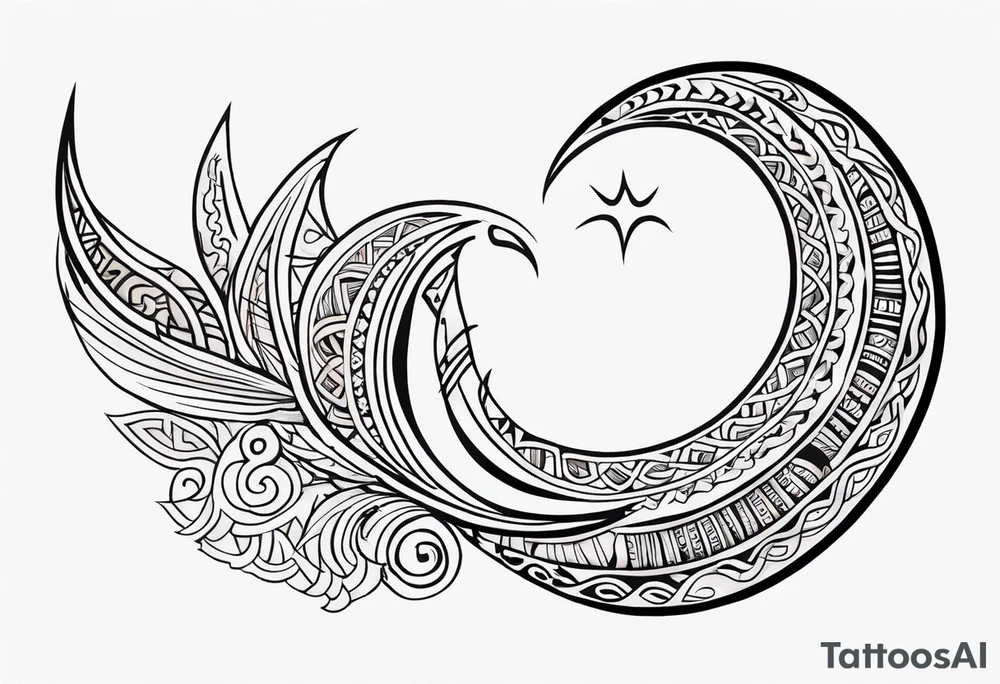 maori back and chest crescent design tattoo tattoo idea