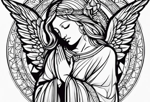 praying angel tattoo idea
