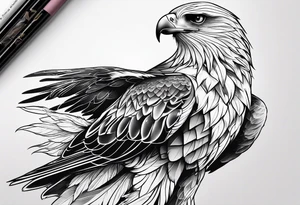 Black kite. Soft. Small. Child like. Environmental elements. Girly. tattoo idea