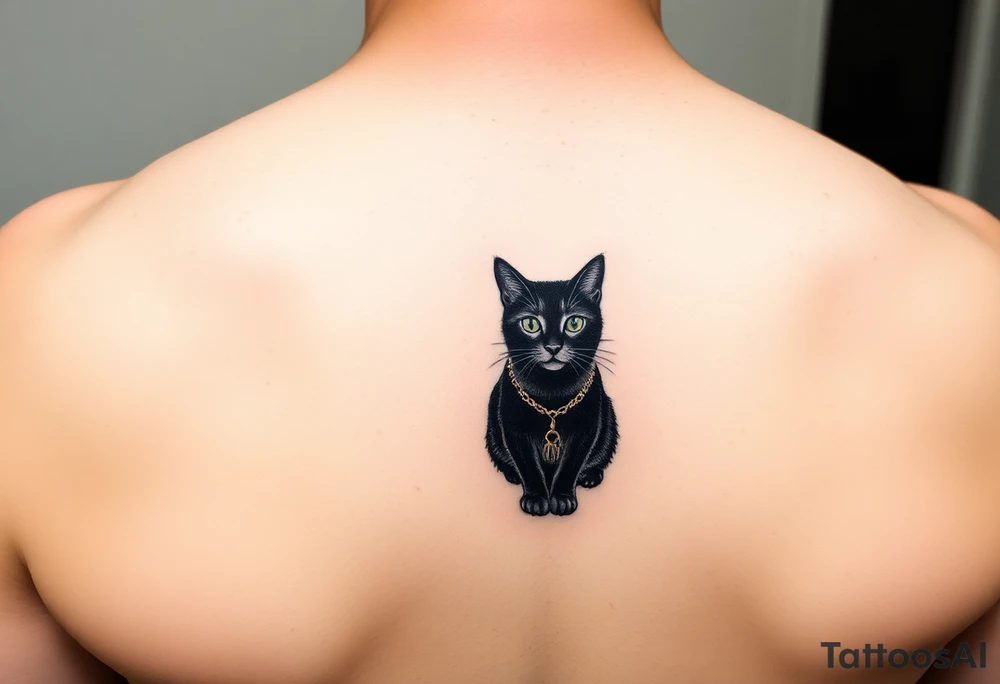 black cat tattoo idea