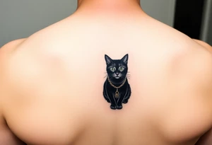black cat tattoo idea