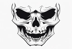 skull mouth open tattoo idea