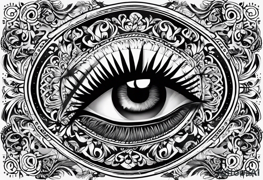 Slavic one eyed, one legged spirit that causes bad luck tattoo idea