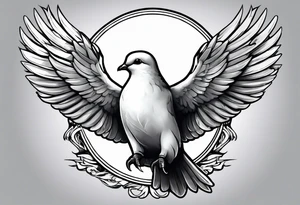 dove holding sword tattoo idea