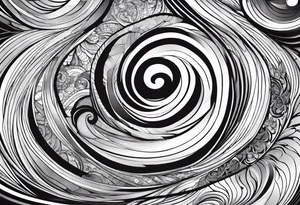 Swirling black ink, sleeve, glove tattoo idea
