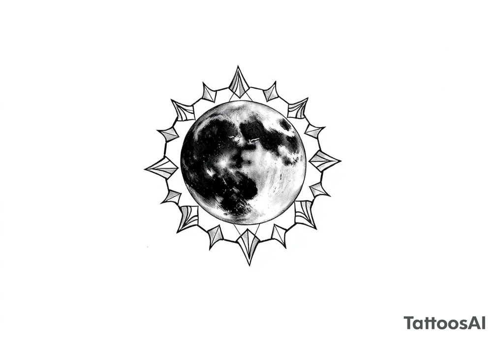 sacred moon tattoo idea