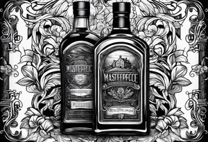 Whiskey bottle tattoo idea
