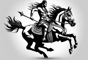 Lord shiva riding a horse tattoo idea