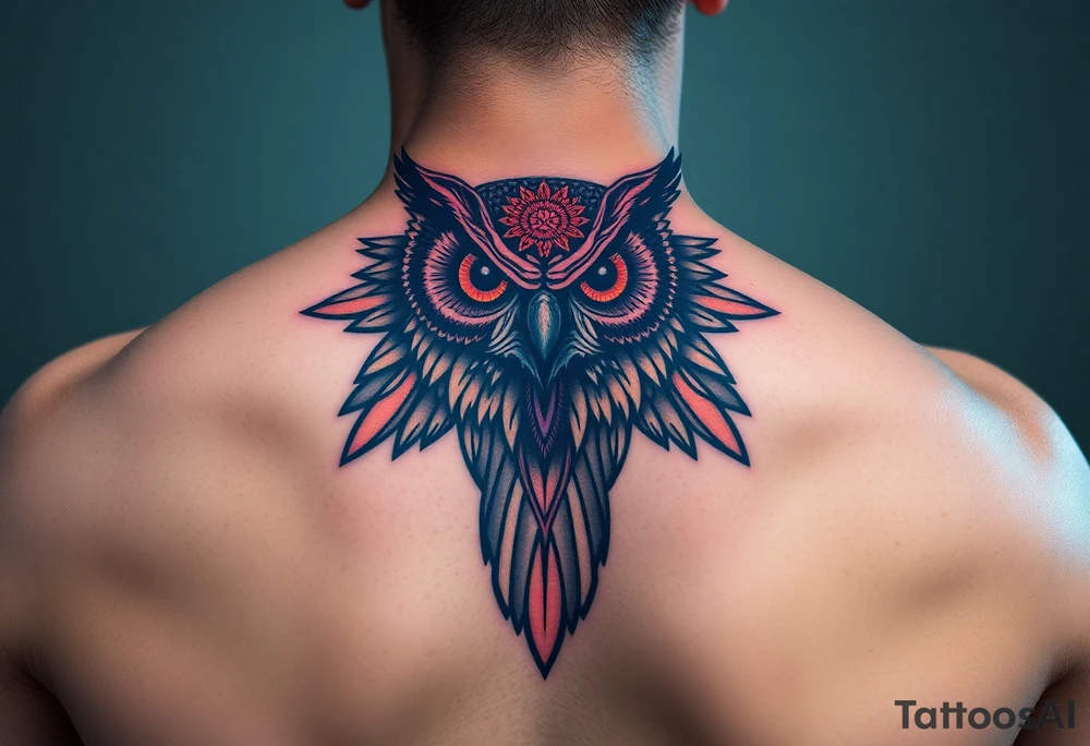 Majestic owl tattoo idea